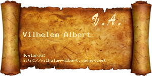 Vilhelem Albert névjegykártya